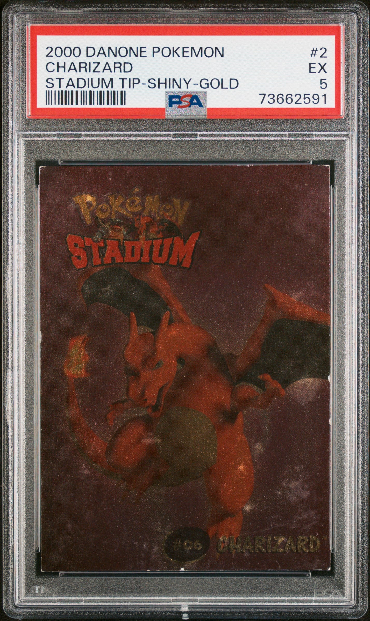 PSA 5 CHARIZARD STADIUM TIP-SHINY-GOLD