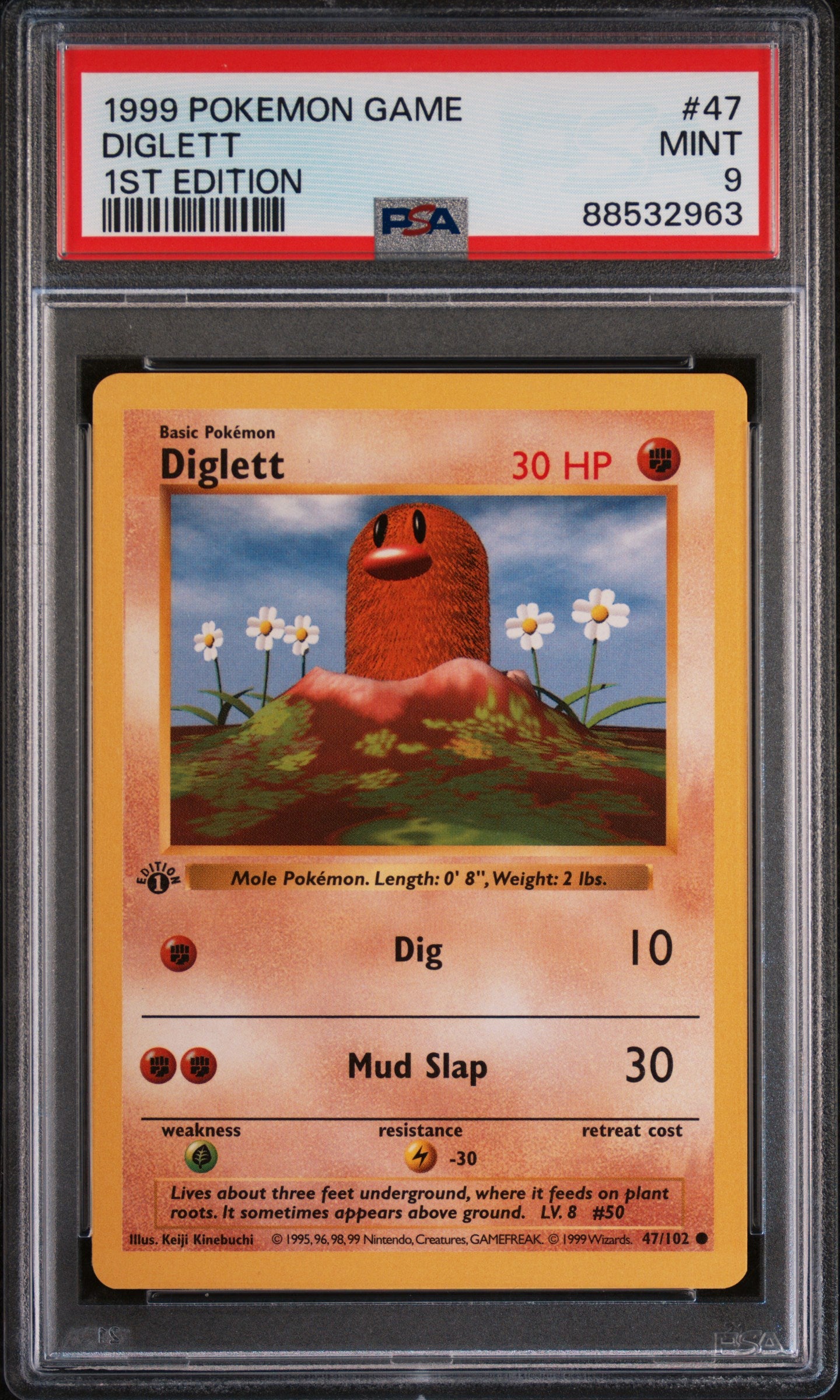 PSA 9 DIGLETT 1ST EDITION