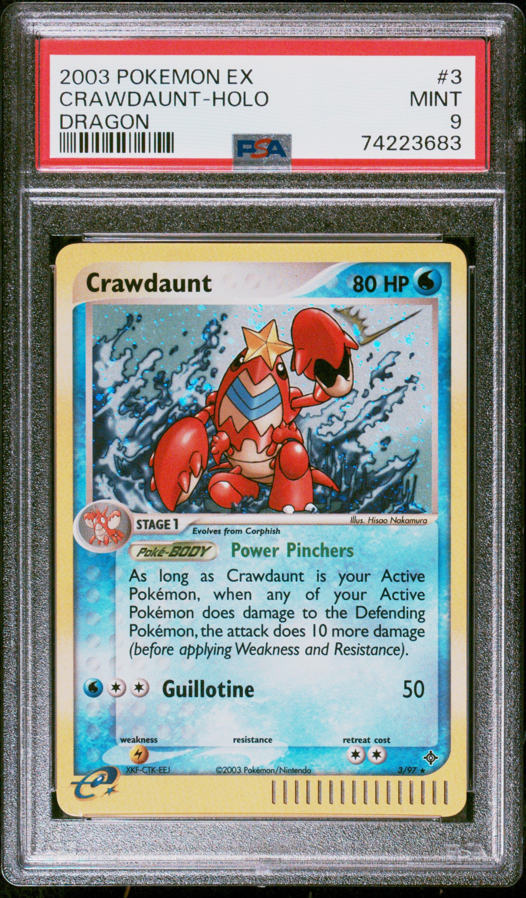 PSA 9 CRAWDAUNT-HOLO DRAGON