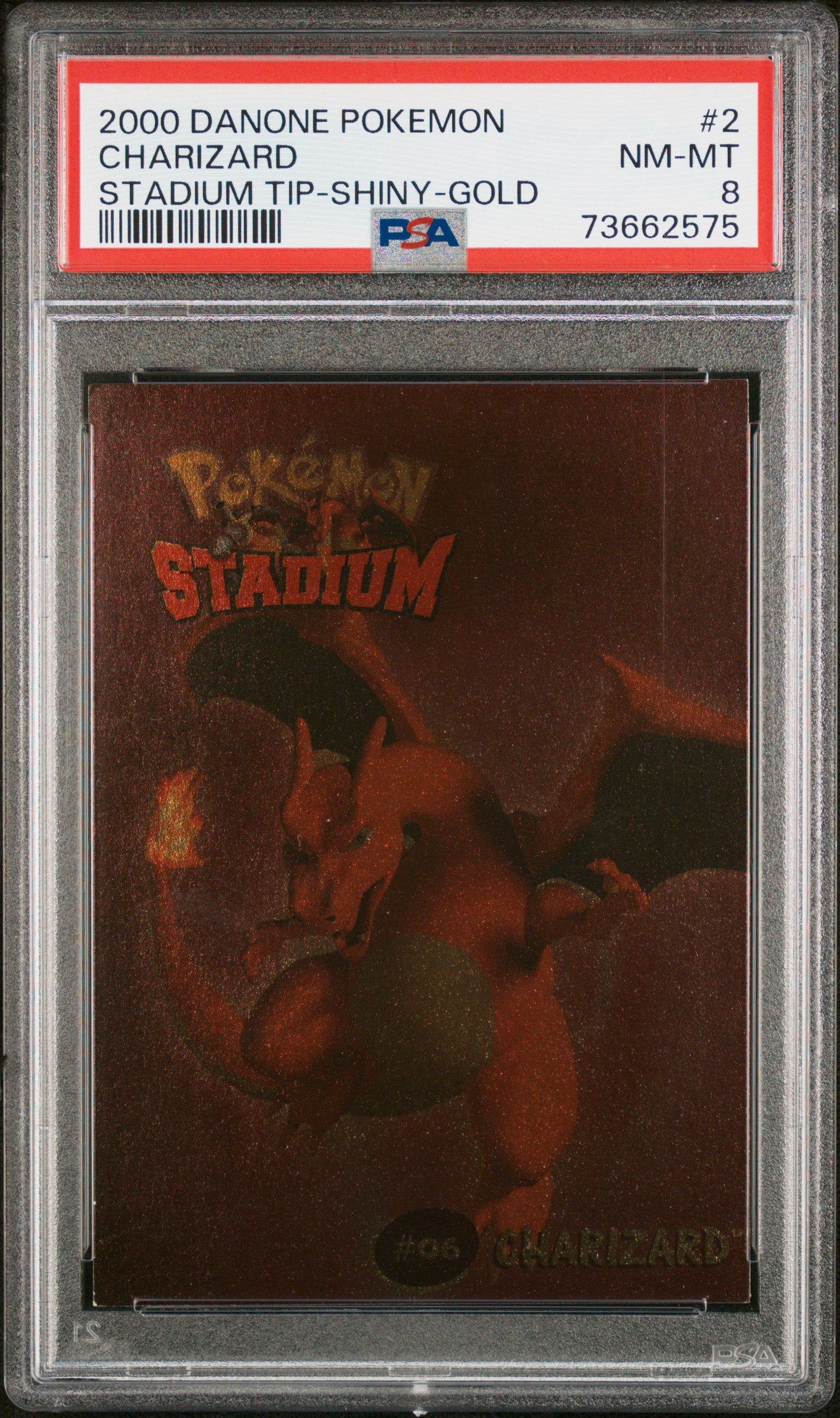 PSA 8 CHARIZARD STADIUM TIP-SHINY-GOLD