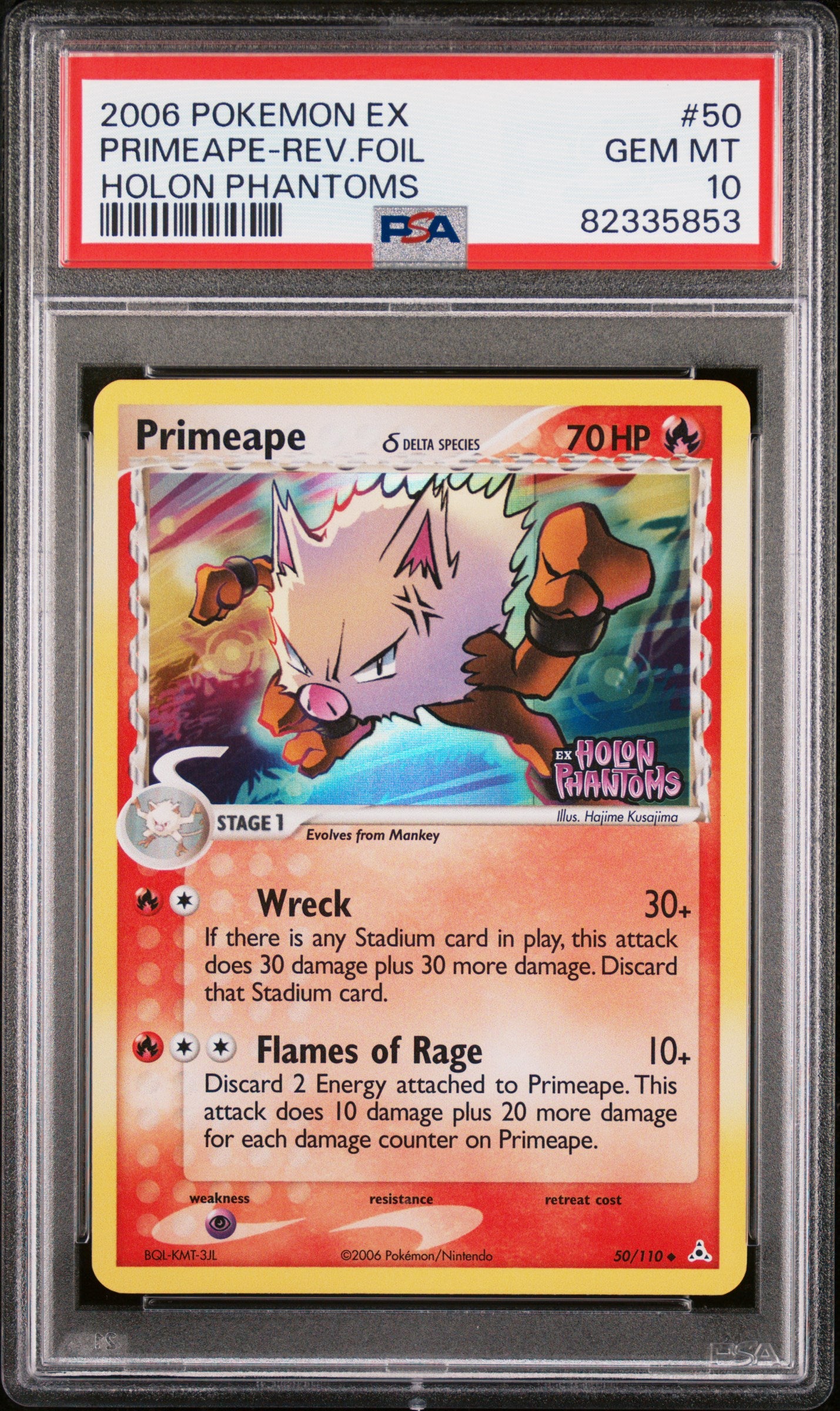 PSA 10 PRIMEAPE-REV.FOIL HOLON PHANTOMS