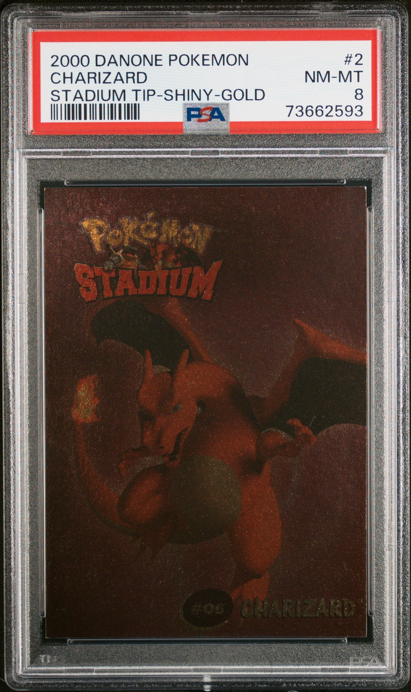 PSA 8 CHARIZARD STADIUM TIP-SHINY-GOLD