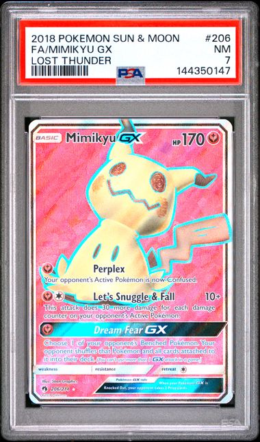 PSA 7 MIMIKYU GX LOST THUNDER