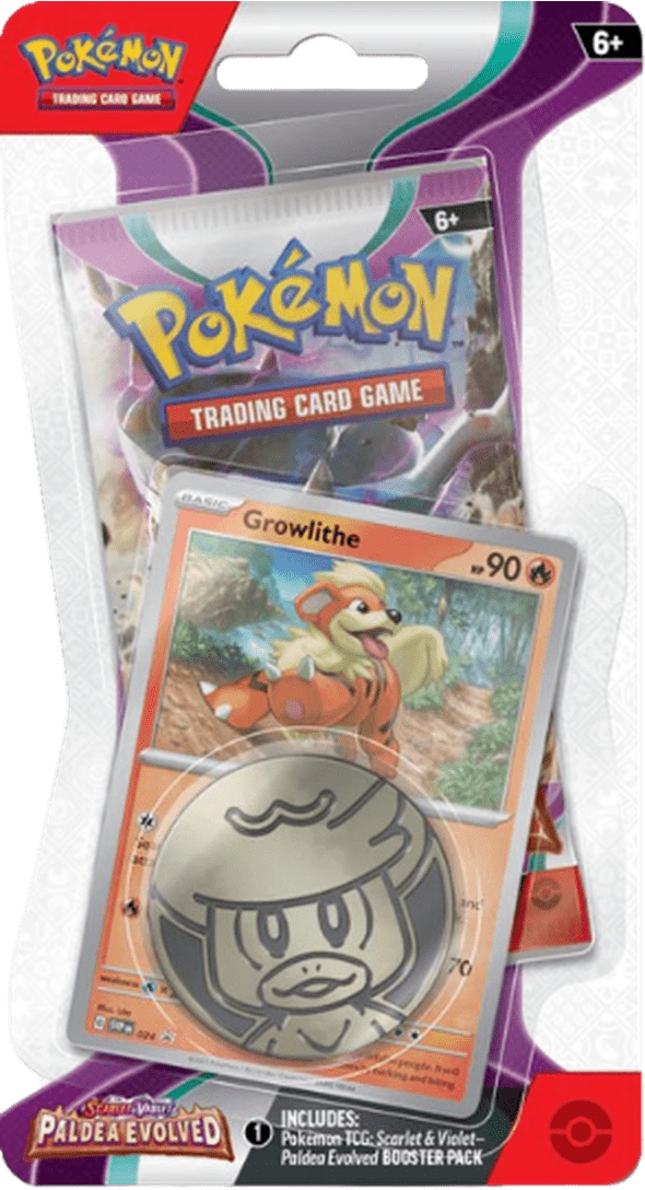 Paldea Evolved Growlithe Checklane Blister