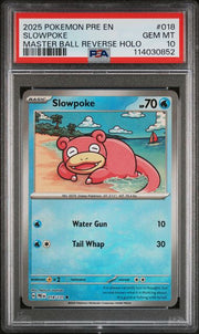 PSA 10 SLOWPOKE MASTER BALL REVERSE HOLO