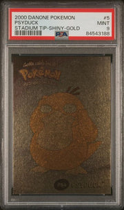 PSA 9 PSYDUCK SHINY GOLD STADIUM TIP