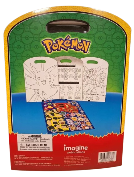 Pokemon Action Color IMAGINE Coloring + Activity Book with Vintage Stickers