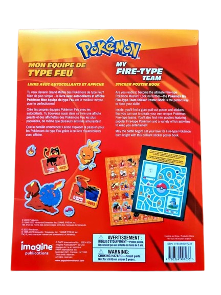 Pokemon My Fire Types Sticker and Activity Book - EN/FR