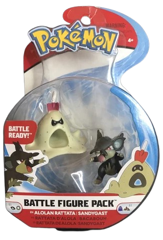 Pokemon Battle Figure Pack :  Alolan Rattata and Sandygast