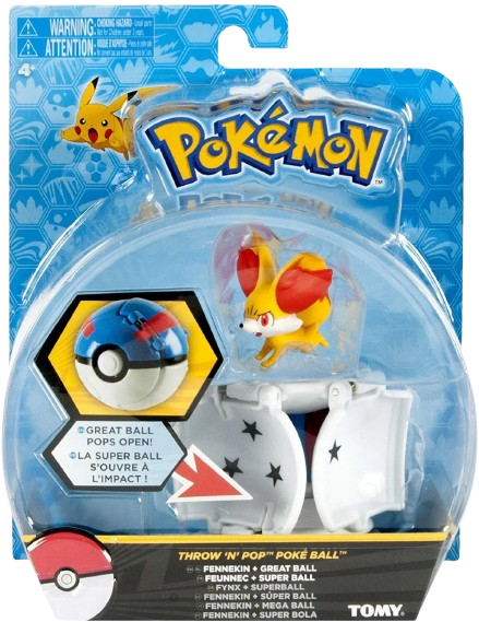 Pokemon Throw 'N' Pop Figures:  Pikachu, Rotom, Fennekin and more (Individual)