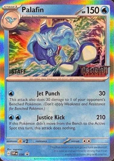 Palafin - Scarlet & Violet Obsidian Flames - Pre release STAFF Promo - SVP 036 (NM)