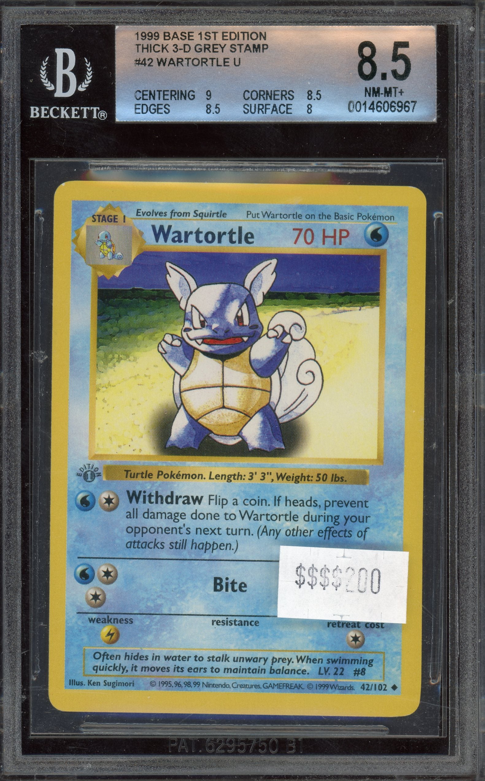 BGS 8.5 Wartortle 1st Edition