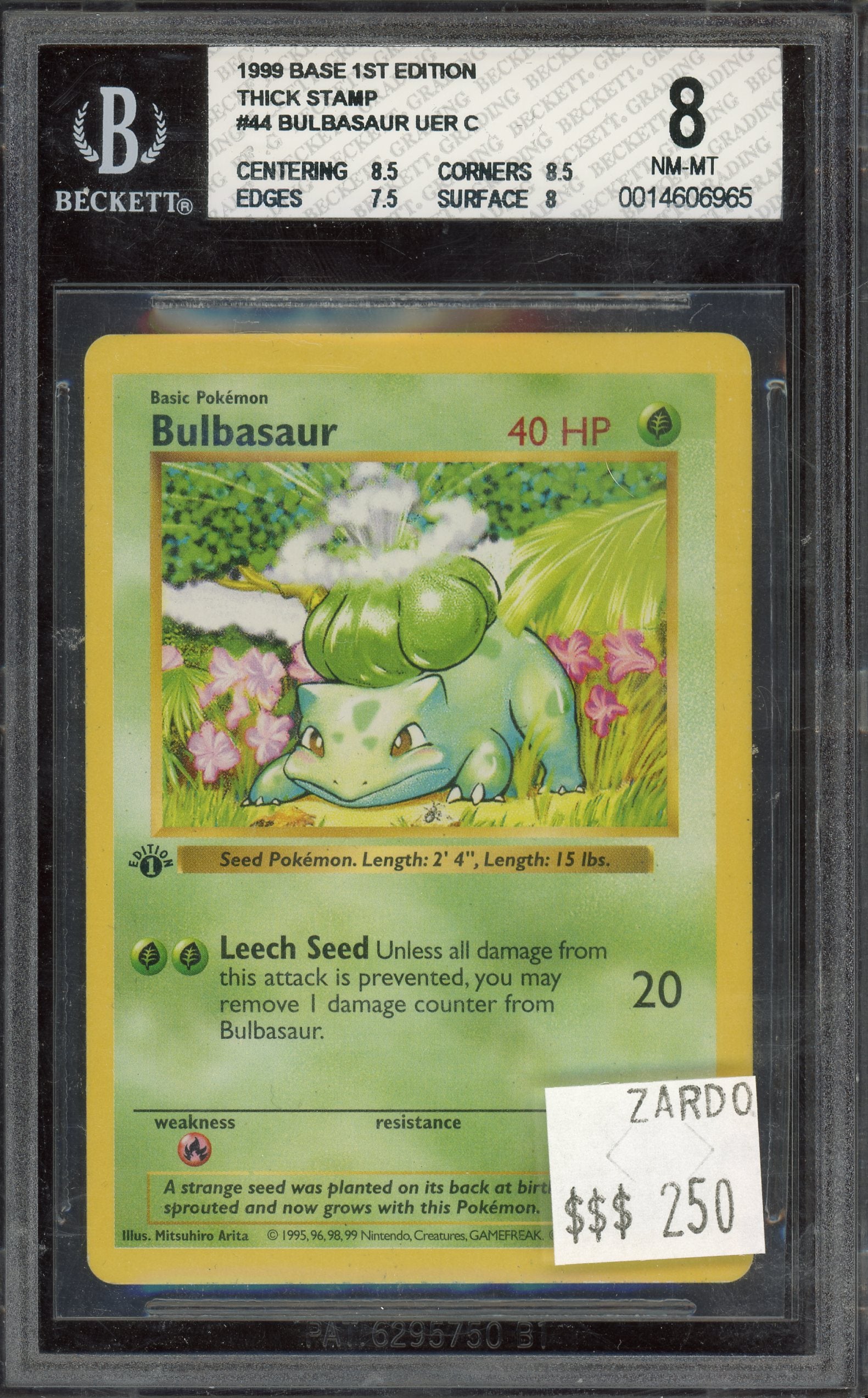 BGS 8 Bulbasaur 1st Edition