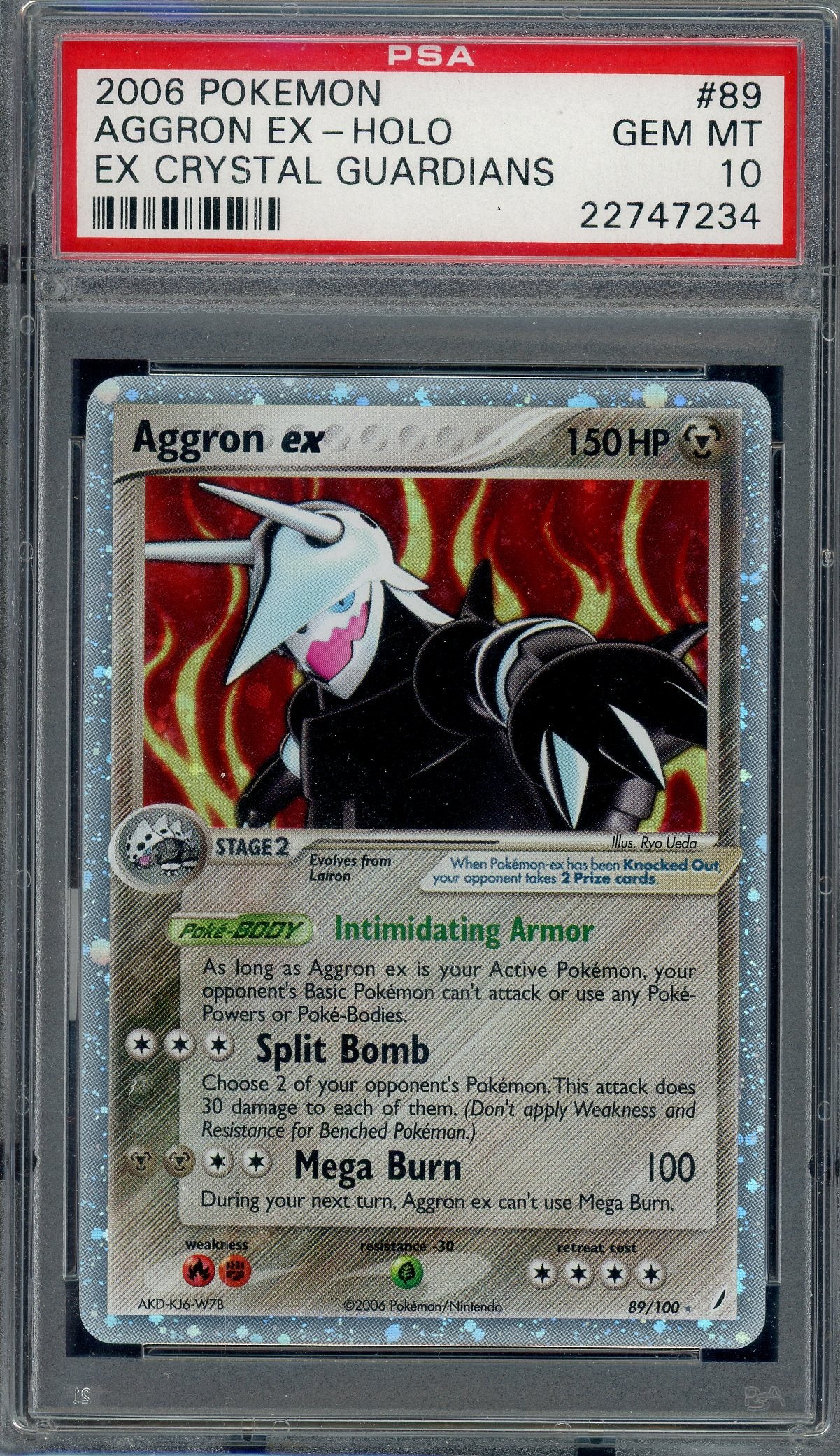 PSA 10 AGGRON EX-HOLO CRYSTAL GUARDIANS