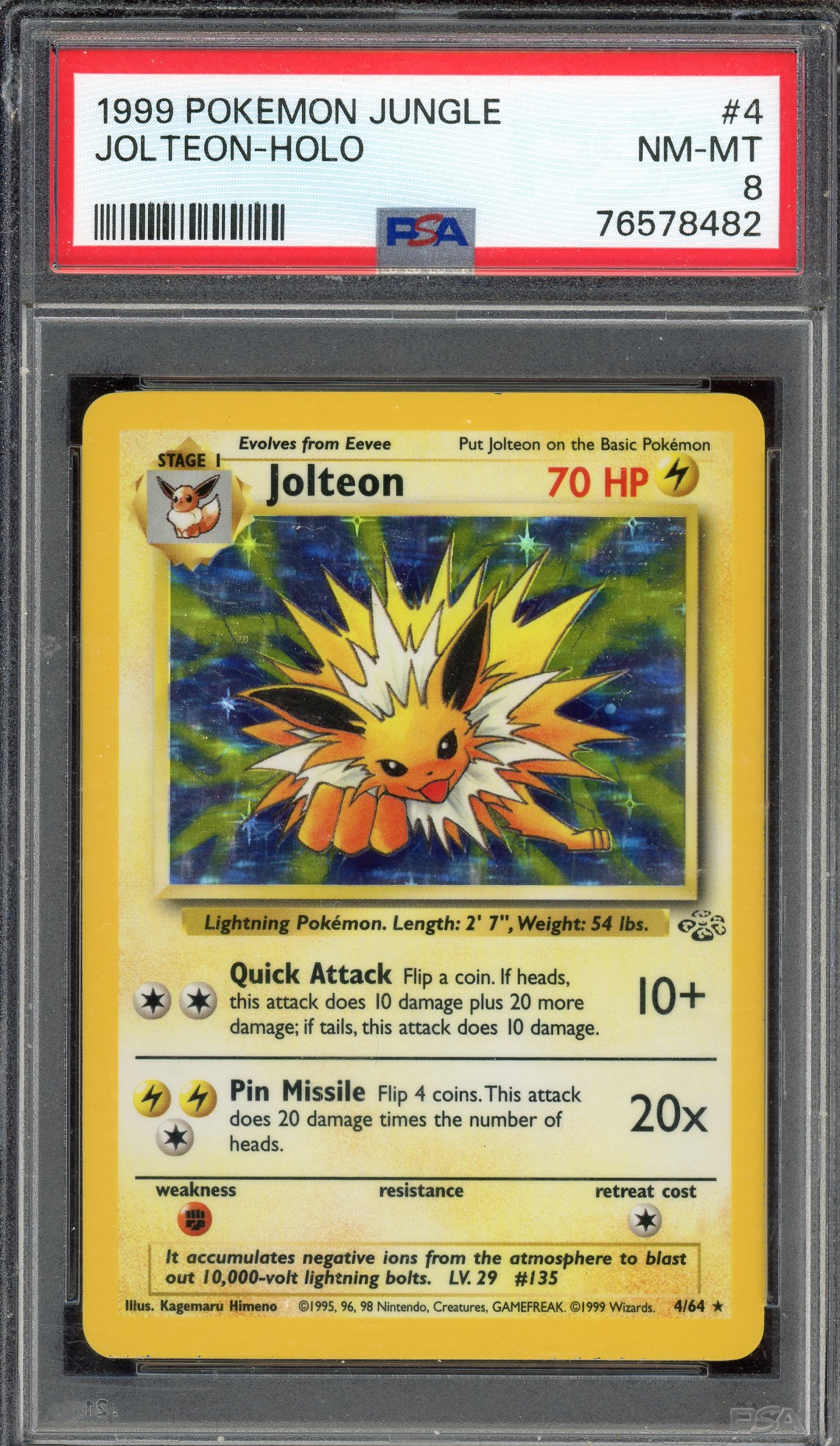 PSA 8 JOLTEON-HOLO JUNGLE