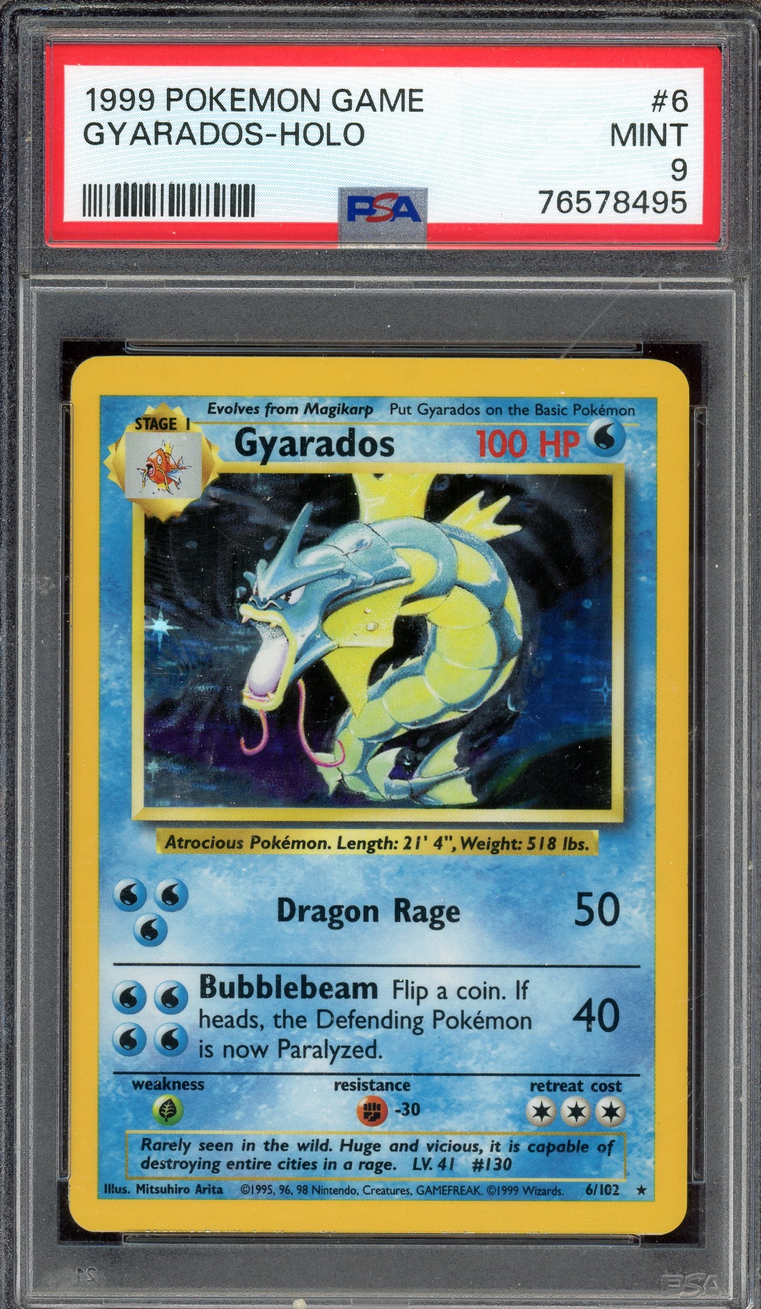 PSA 9 GYRADOS-HOLO
