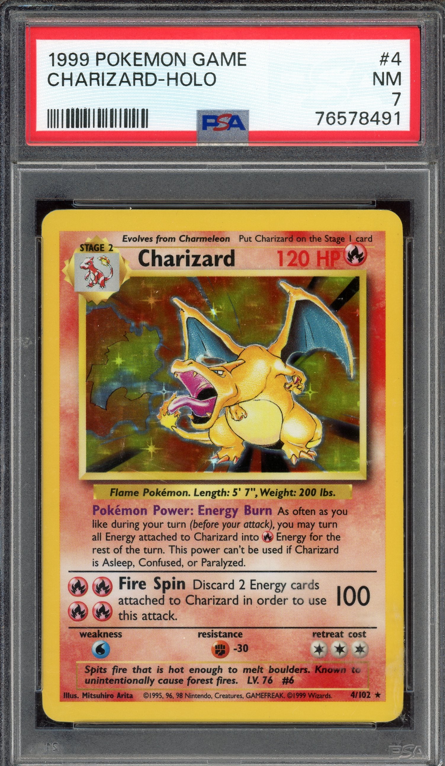 PSA 7 CHARIZARD-HOLO
