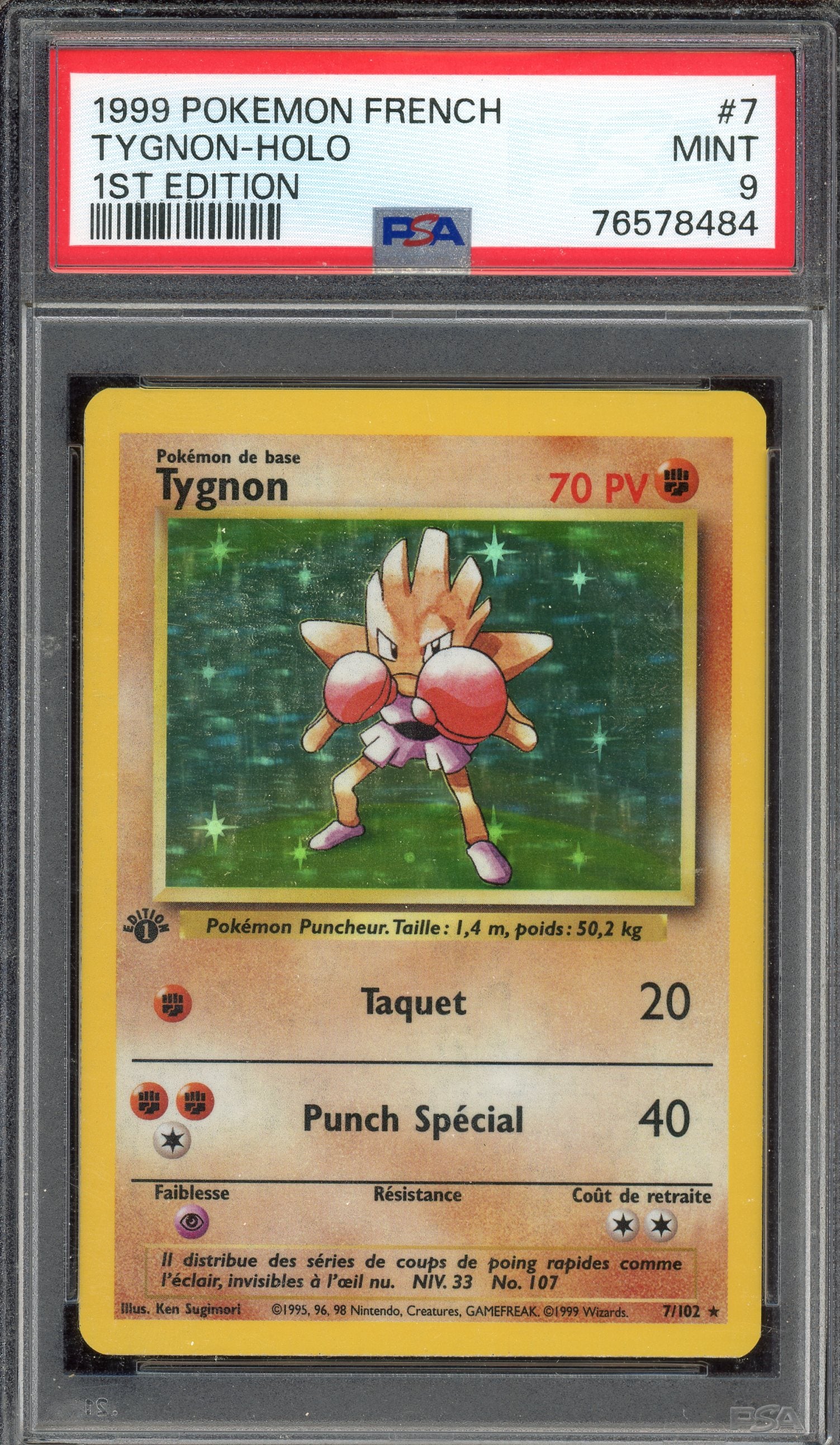 PSA 9 TYGNON-HOLO 1ST EDITION