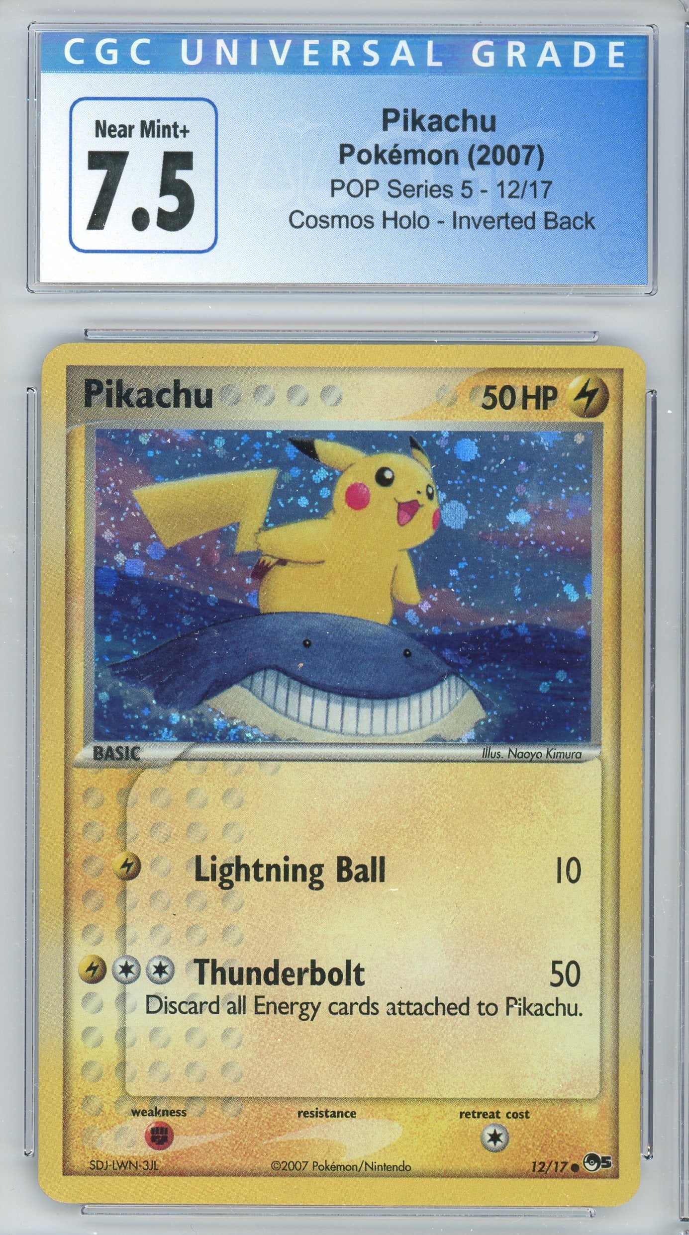 CGC 7.5 PIKACHU POP SERIES 5 INVERTED BACK