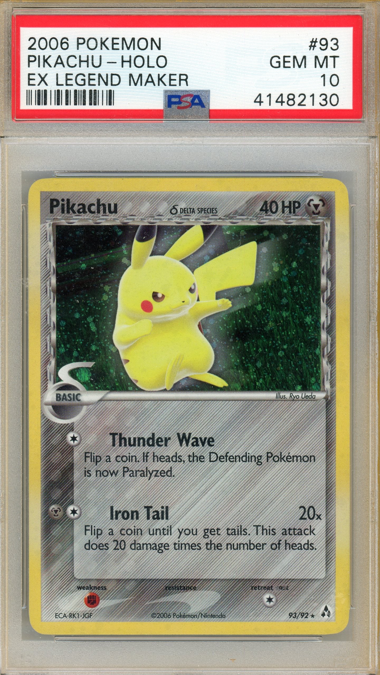 PSA 10 PIKACHU-HOLO EX LEGEND MAKER