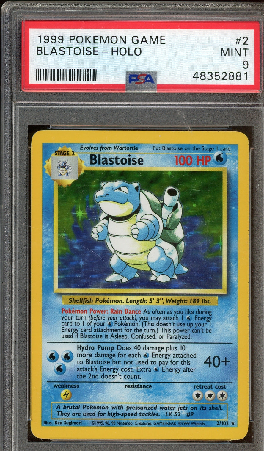 PSA 9 Blastoise Base Set Unlimited