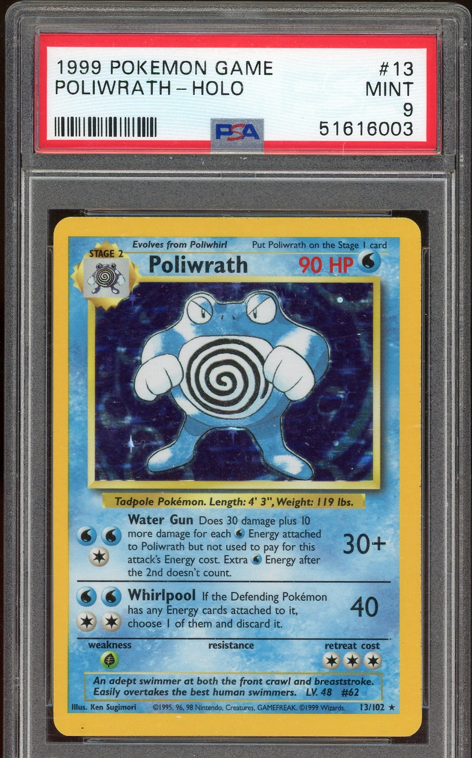 PSA 9 Poliwrath Base Set Unlimited