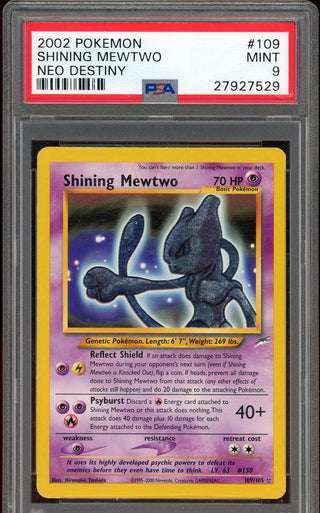 PSA 9 SHINING MEWTWO NEO DESTINY