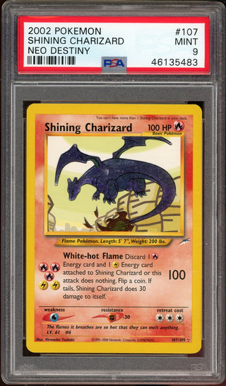 PSA 9 SHINING CHARIZARD NEO DESTINY