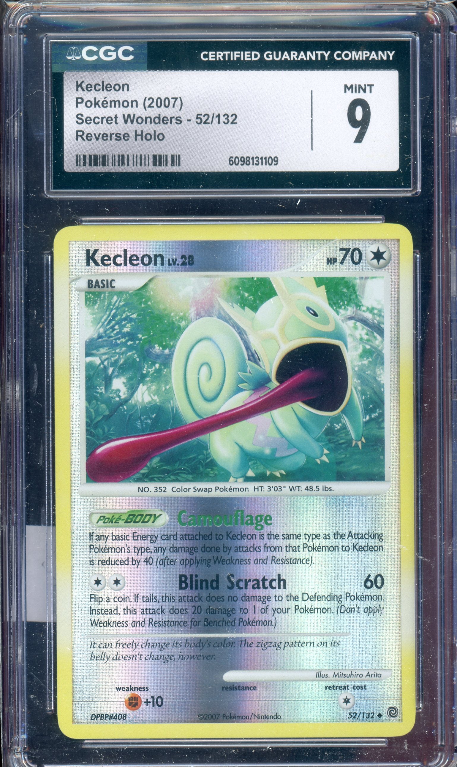 CGC 9 KECLEON REVERSE HOLO