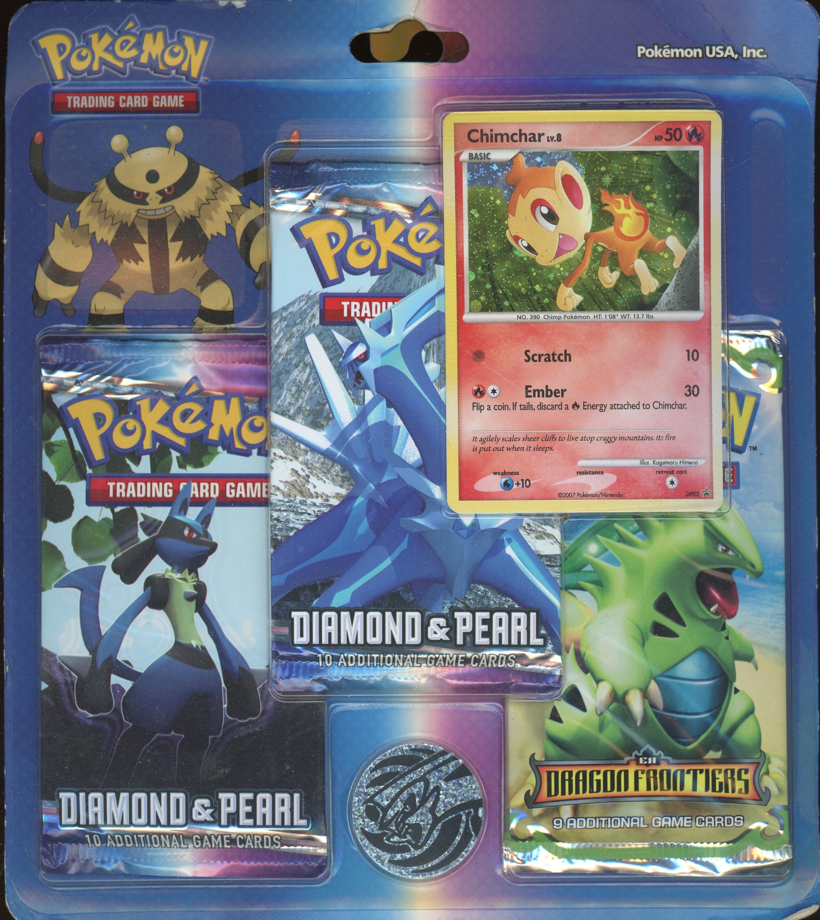 Diamond & Pearl & Ex Dragon Frontiers Chimchar Promo 3-Pack Blister