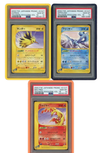 PSA 10 ZAPDOS & ARTICUNO & MOLTRES TRAINERS MAGAZINE VOL. 18 TRIO