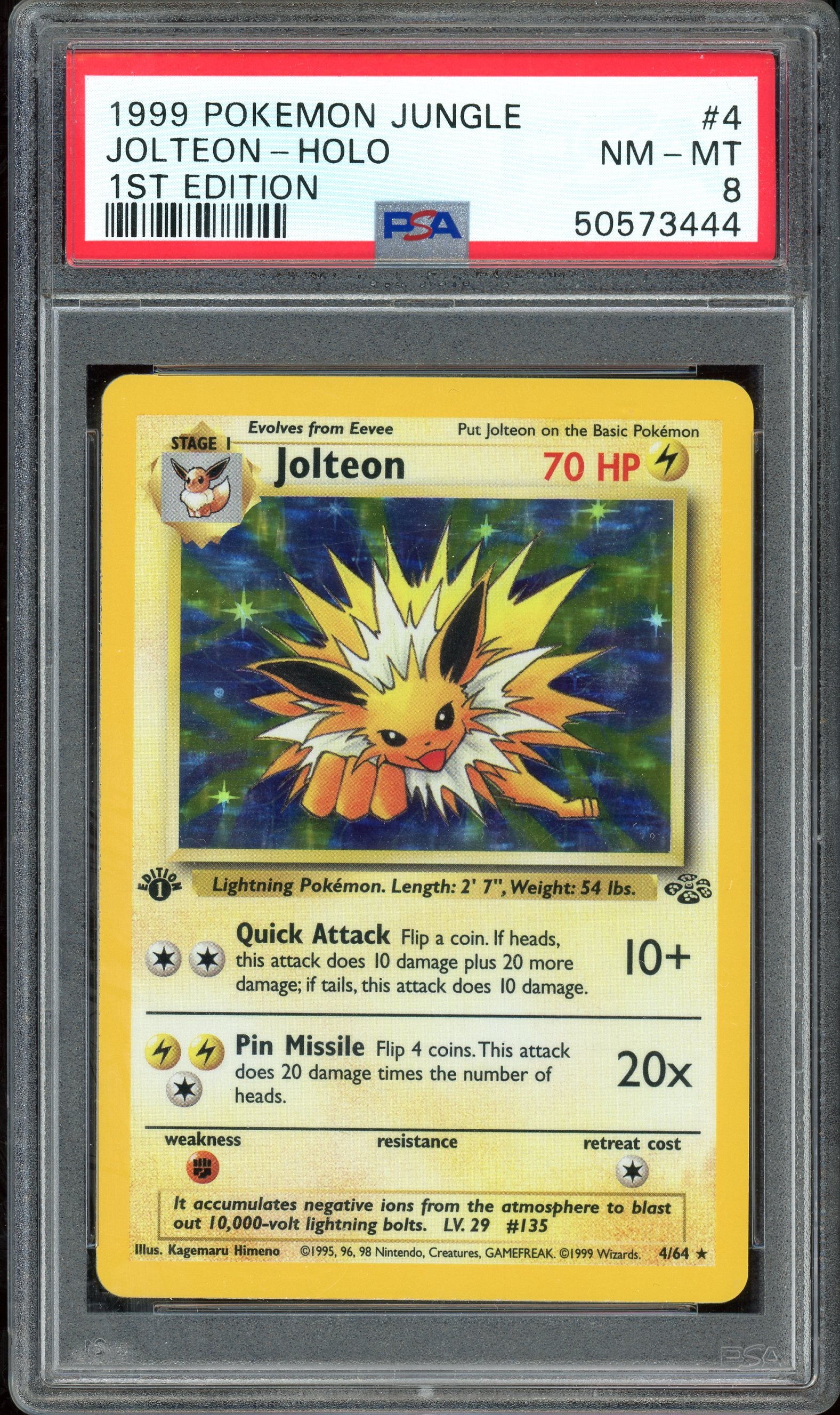 PSA 8 JOLTEON-HOLO 1ST EDITION