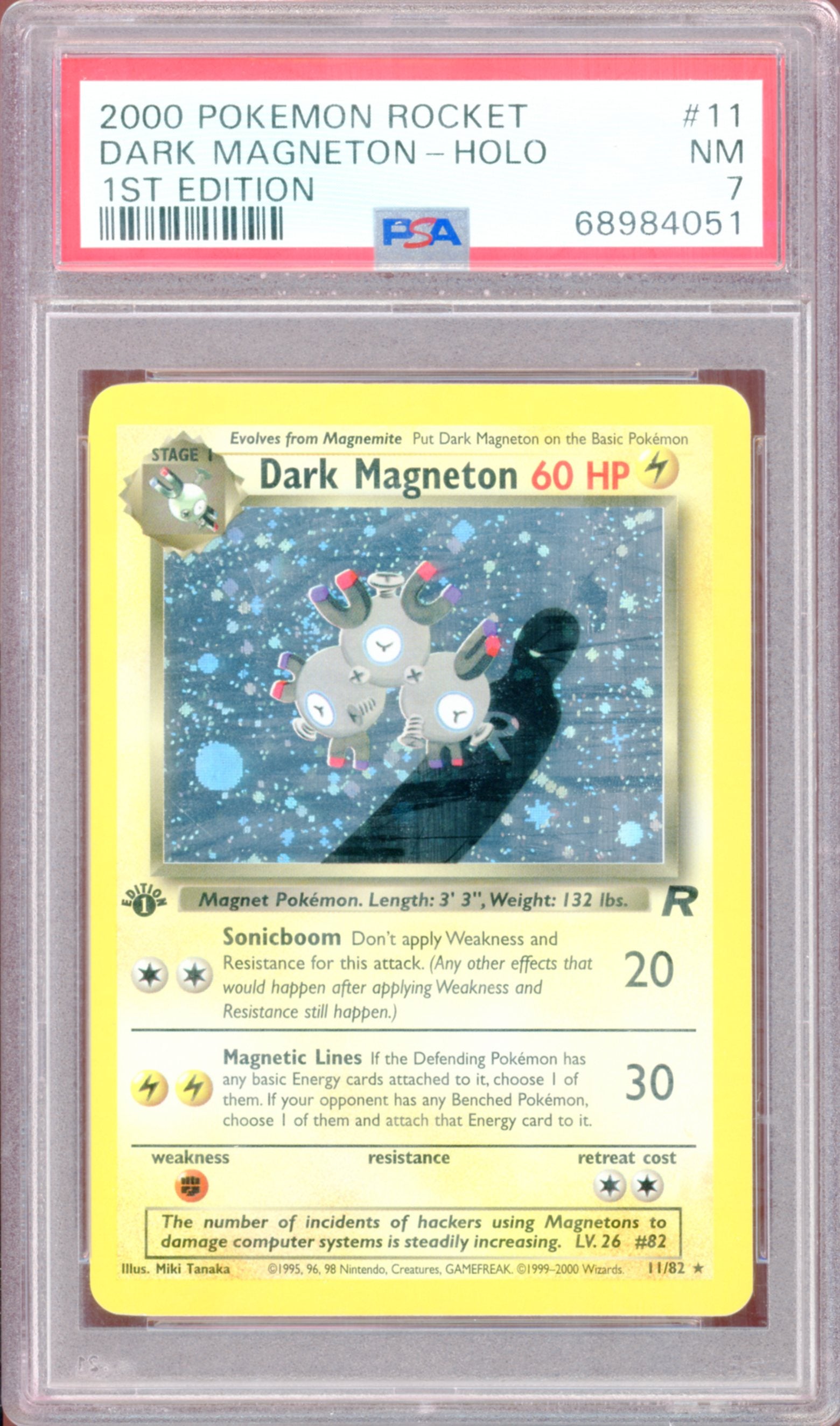PSA 7 DARK MAGNETON-HOLO 1ST EDITION