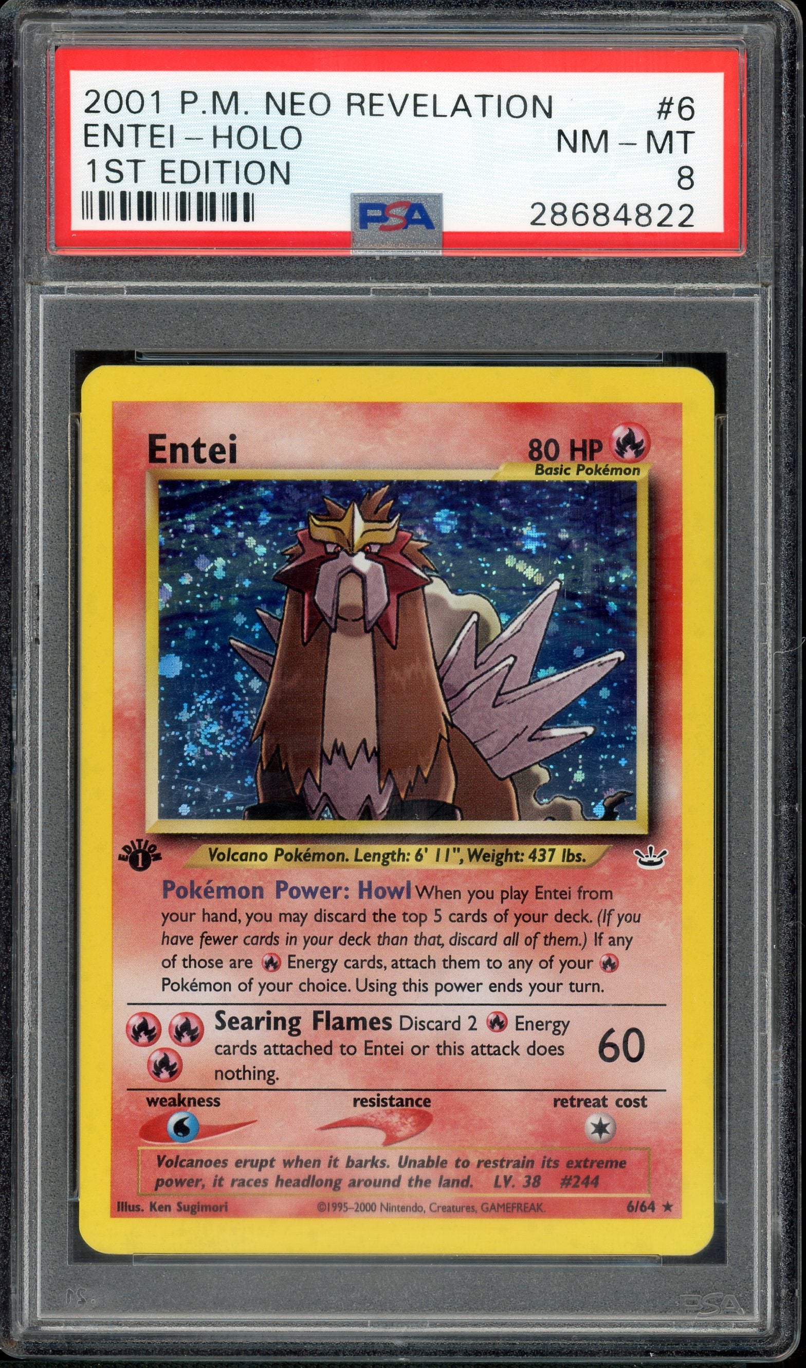 PSA 8 ENTEI-HOLO 1ST EDITION