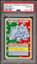 PSA 10 TOPSUN RHYHORN GREEN BACK