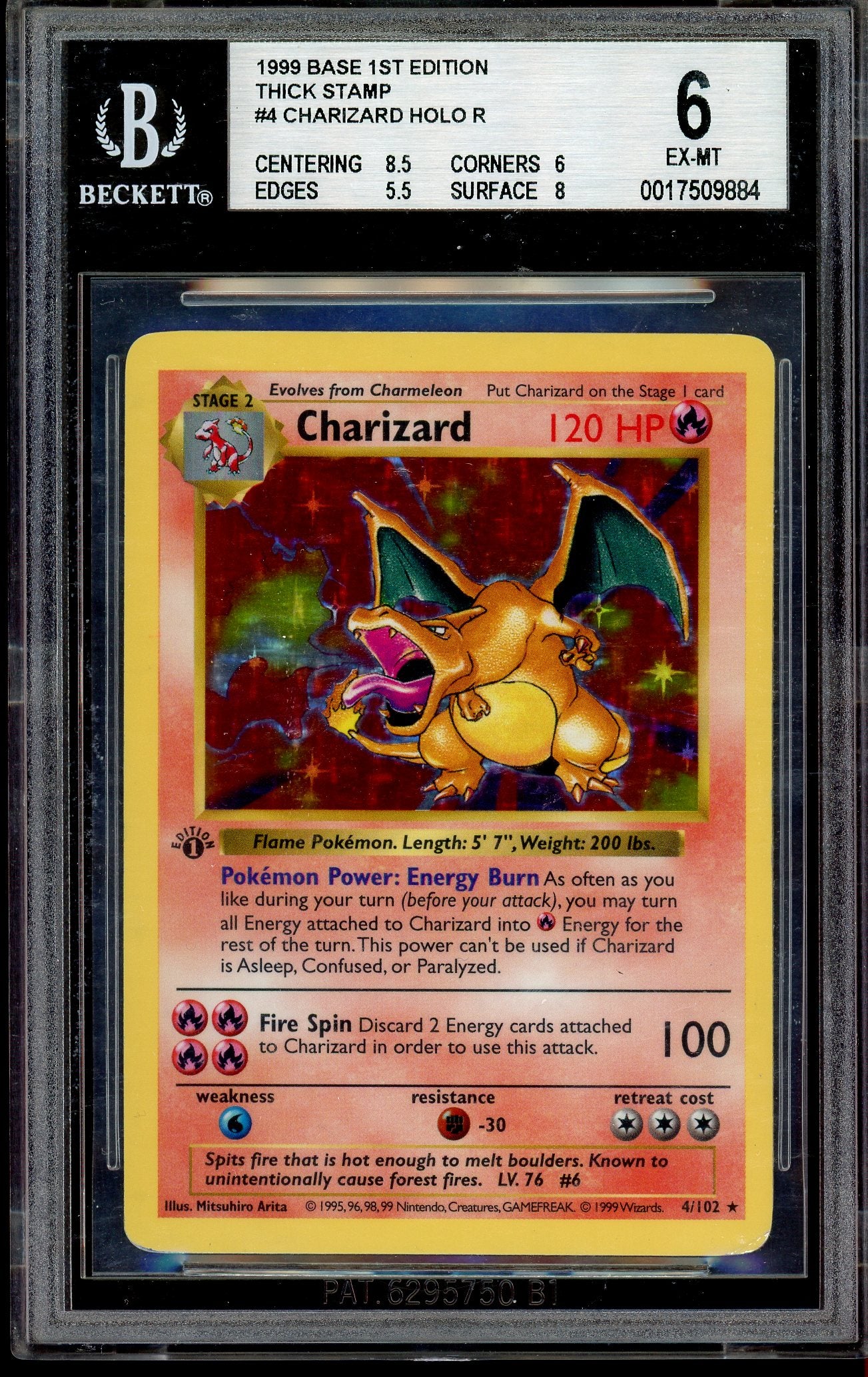 BGS 6 CHARIZARD HOLO 1ST EDITION