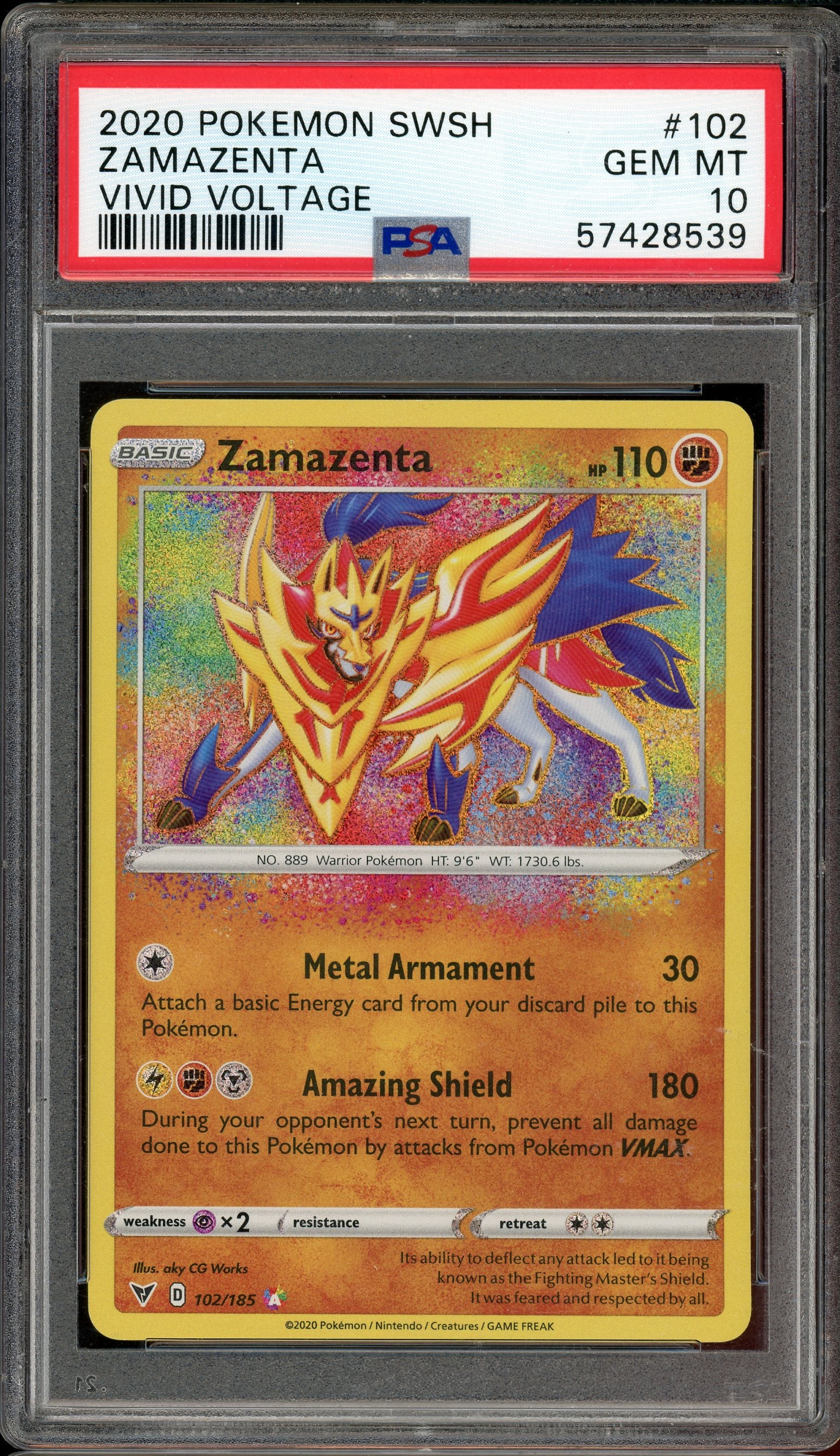 PSA 10 ZAMAZENTA VIVID VOLTAGE