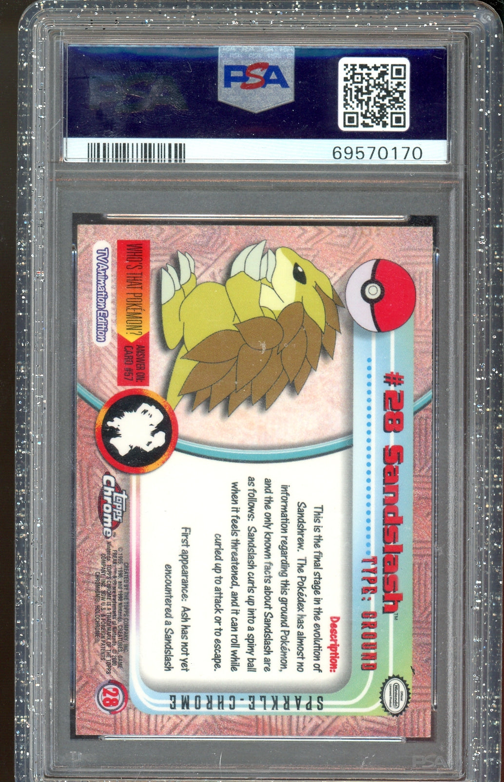 PSA 9 SANDSLASH TOPPS CHROME SPARKLE