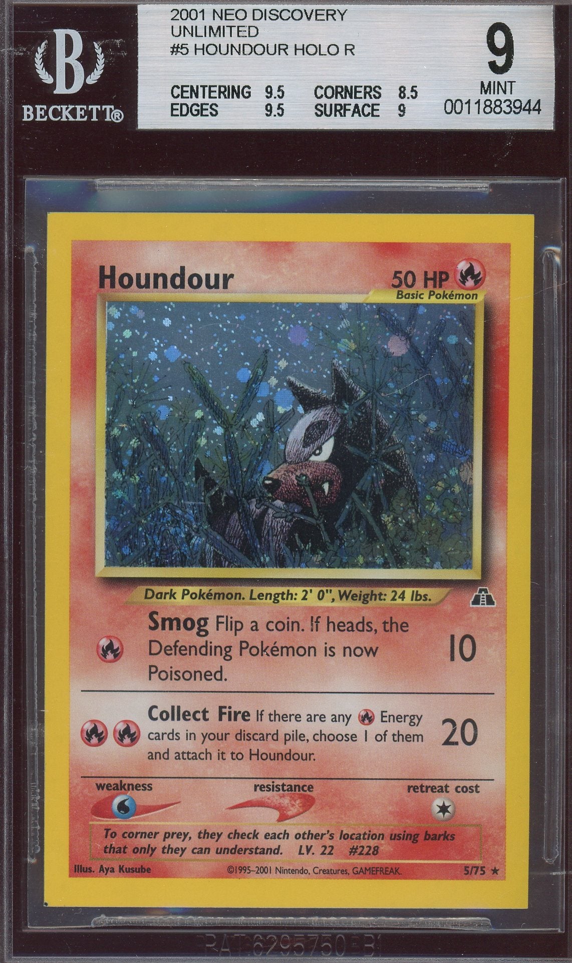 Beckett 9 Houndour Holo R Square Cut