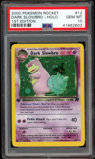 PSA 10 DARK SLOWBRO  HOLO 1ST EDITION POKEMON ROCKET