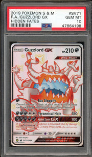 PSA 10 FA/ GUZZLORD GX HIDDEN FATES