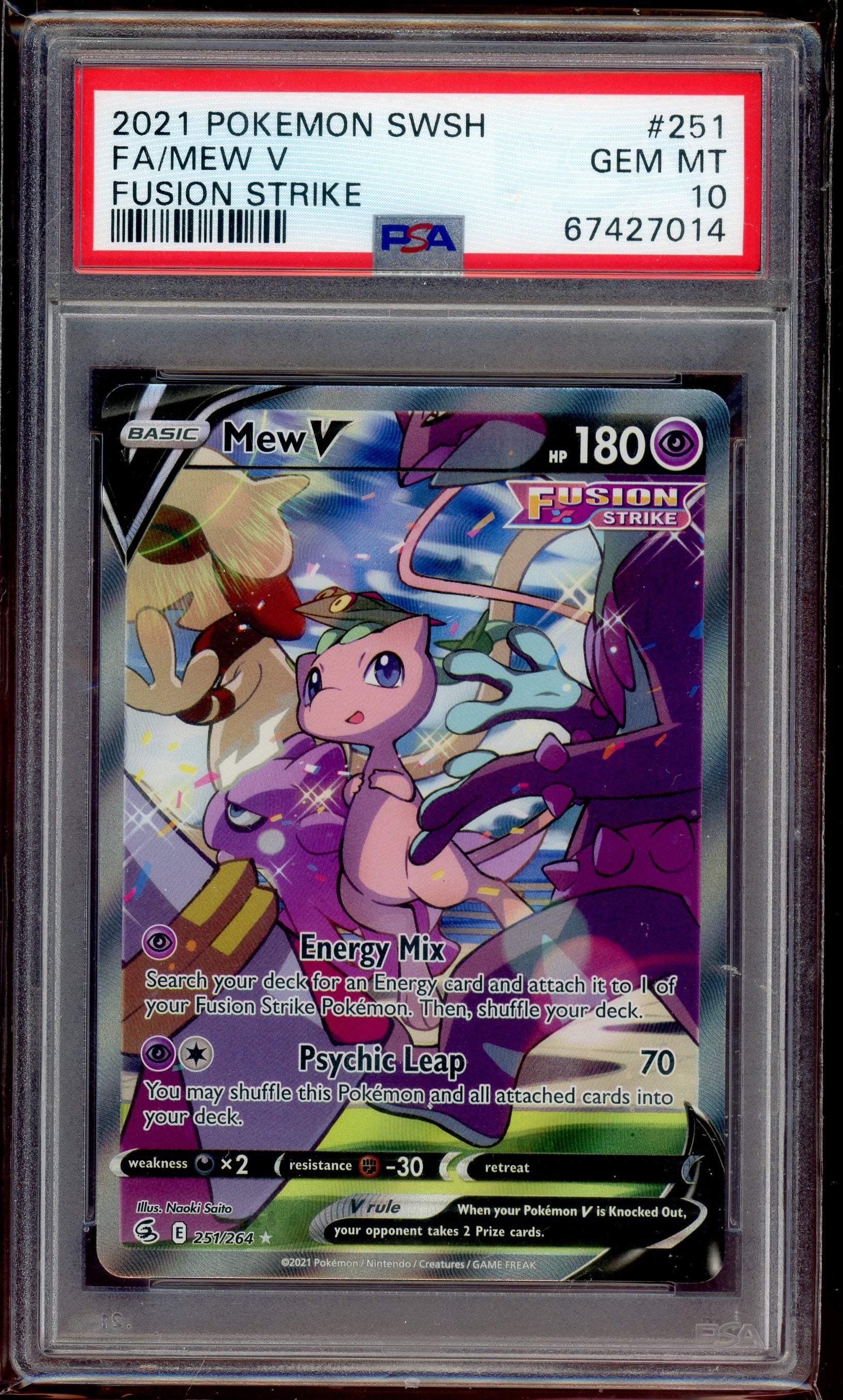 PSA 10 MEW V FUSION STRIKE