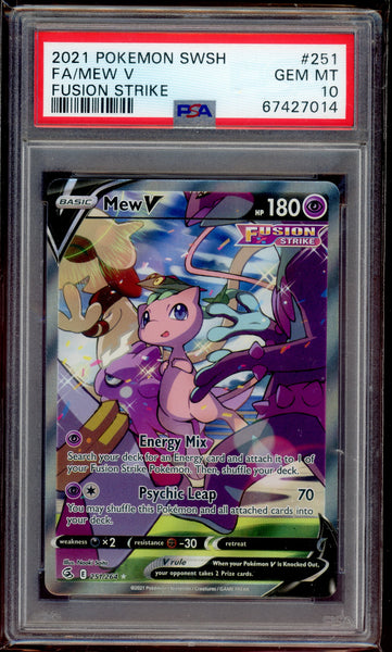 PSA 10 MEW V FUSION STRIKE