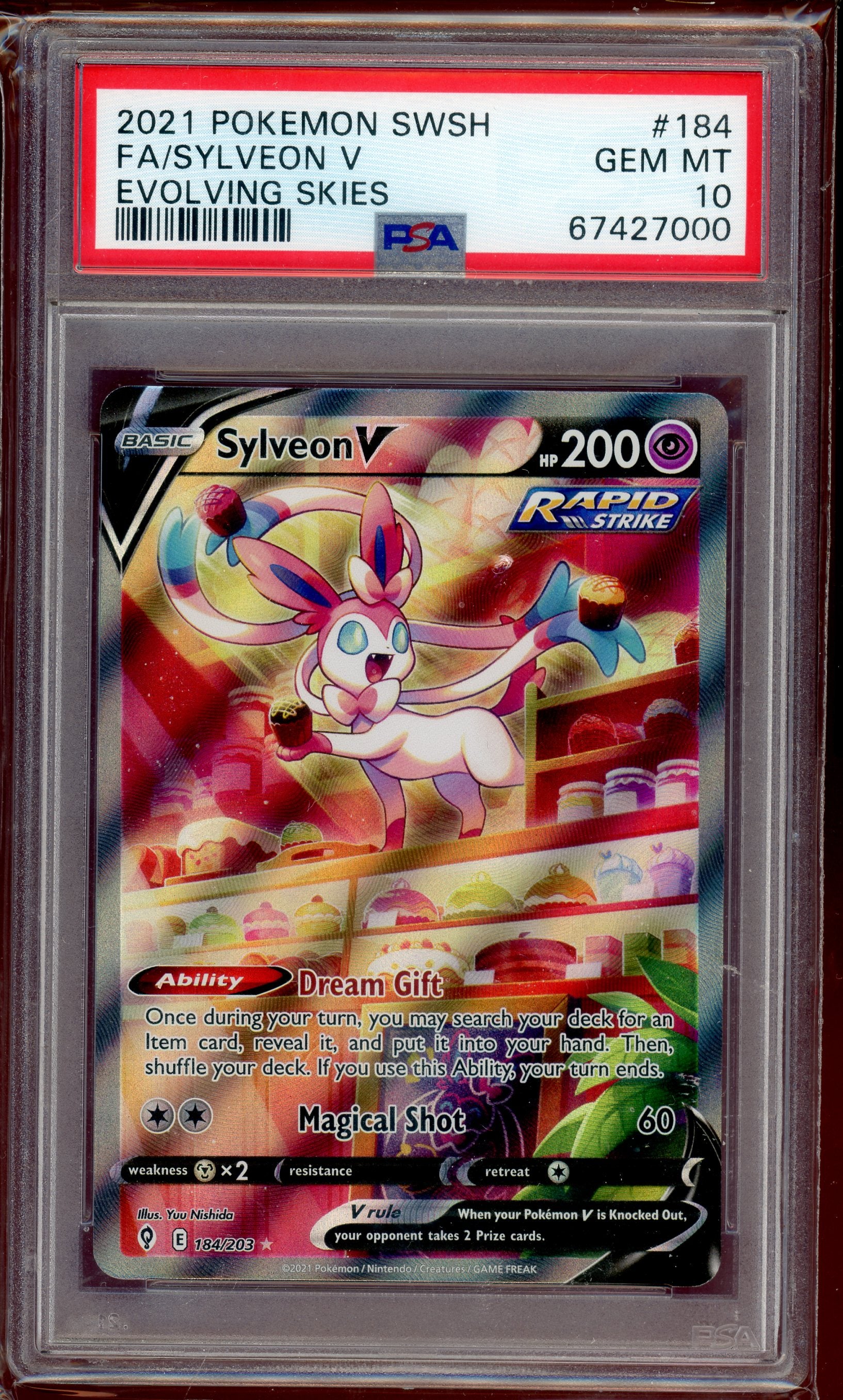 PSA 10 SYLVEON V EVOLVING SKIES