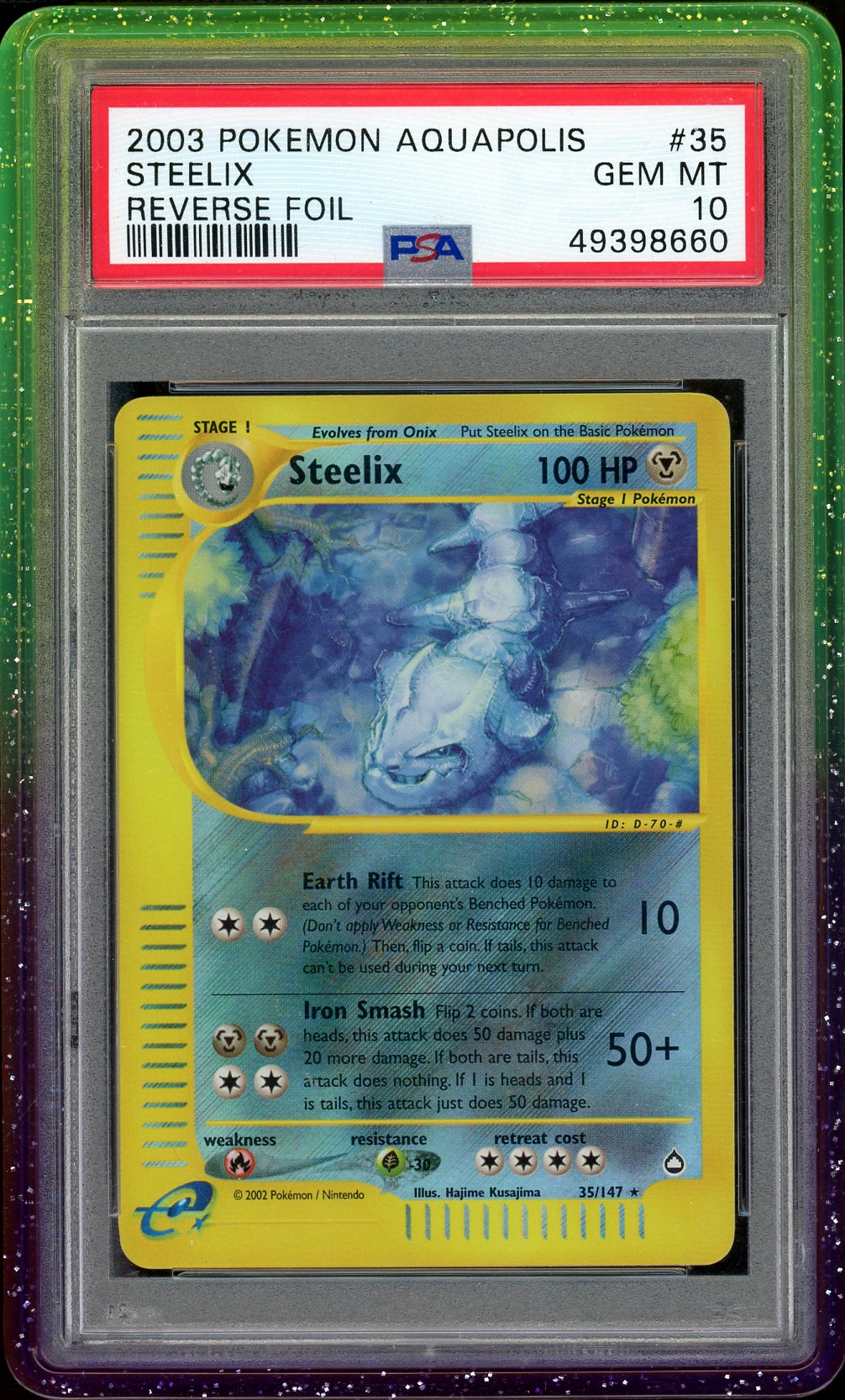 PSA 10 STEELIX HOLO & REV HOLO SET AQUAPOLIS