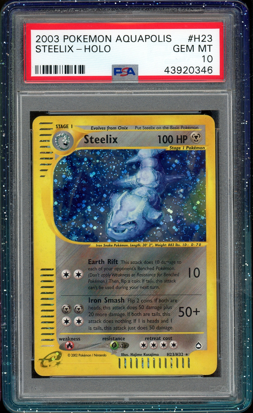 PSA 10 STEELIX HOLO & REV HOLO SET AQUAPOLIS