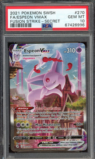 PSA 10 FA/ESPEON VMAX FUSION STRIKE