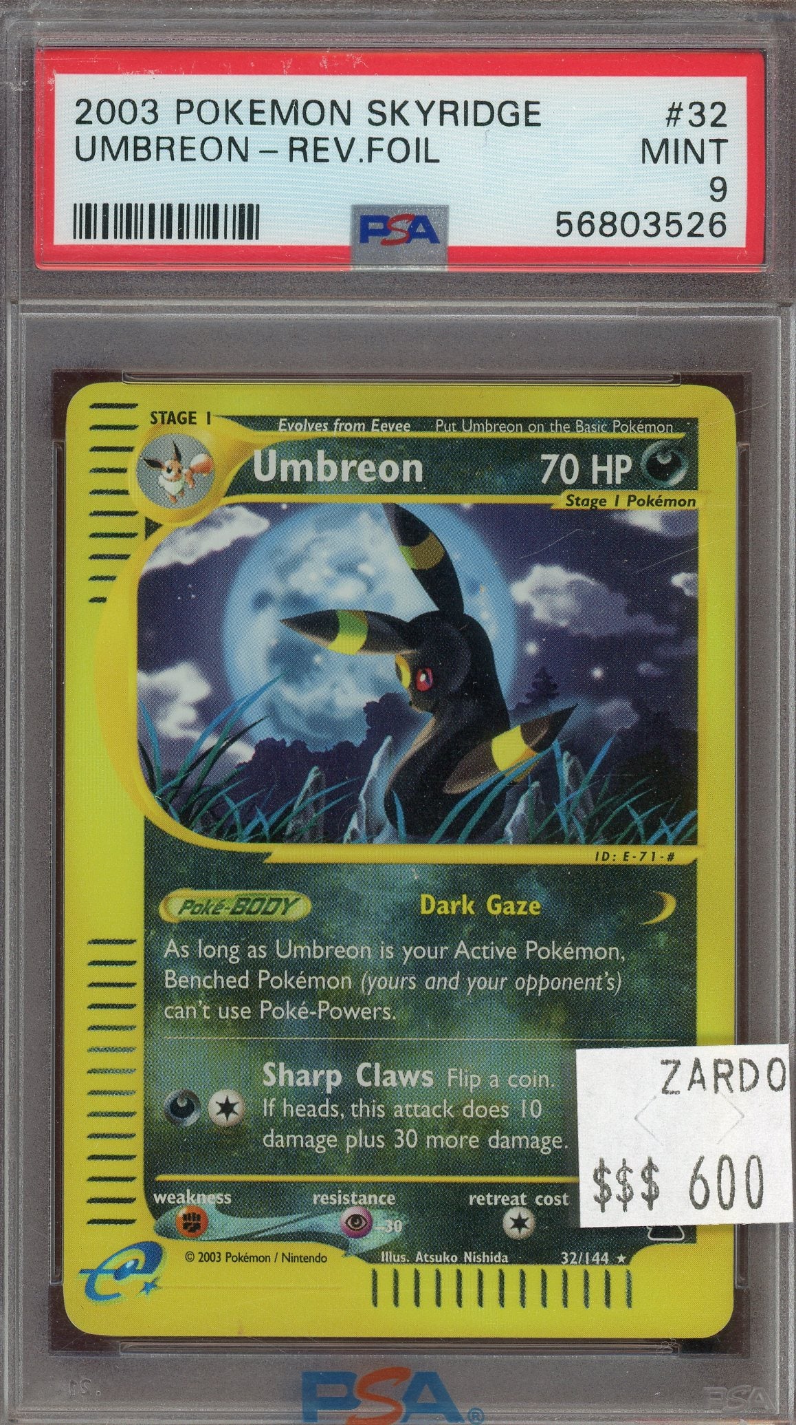 PSA 9 UMBREON-REV.FOIL