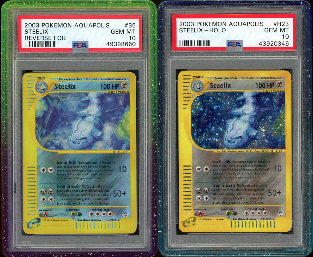PSA 10 STEELIX HOLO & REV HOLO SET AQUAPOLIS