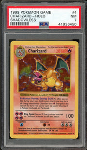 PSA 7 CHARIZARD HOLO SHADOWLESS BASE SET